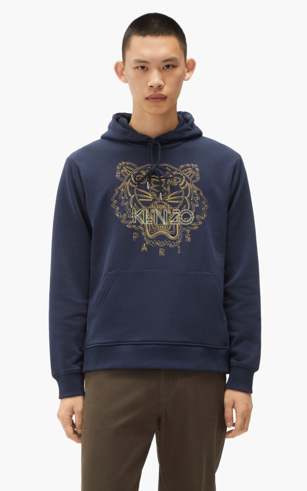 Kenzo Tiger Sudaderas Con Capucha Hombre Azul Marino Azules | 7531284-LM